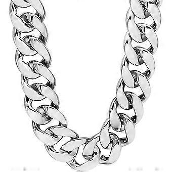 KATEA Faux Gold Acryl Chain Necklace, 90s Punk Style Necklace Costume Jewelry, Hip Hop Turnover Chain Necklace, Plastic 32 inch, 36 inch 35mm