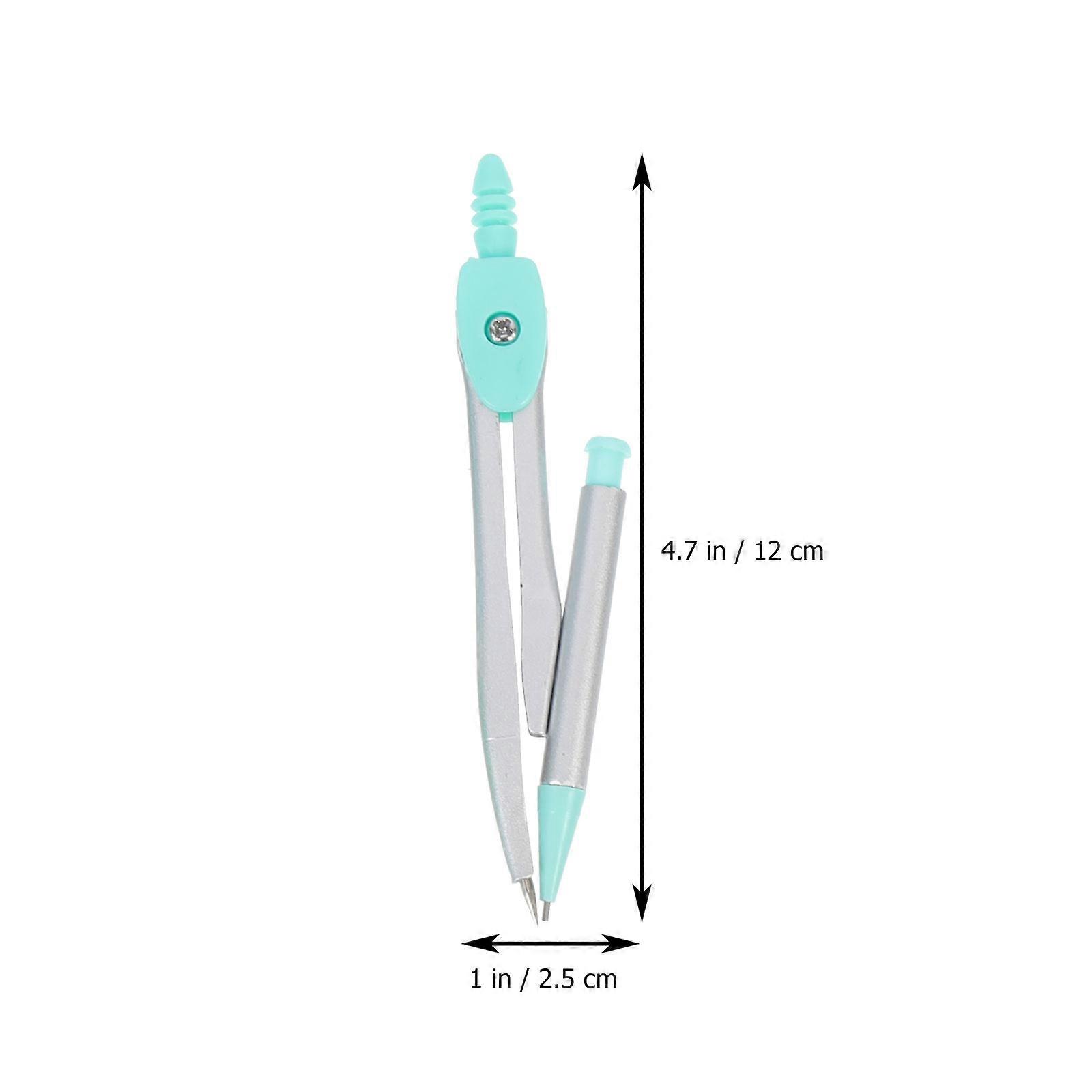 1Set Round Compass Ruler Geometry Drawing Tools for Students Blue
