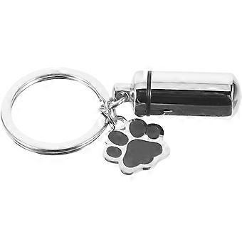 Titanium Steel Silver Urn Key Chain Pendant for Pet Use Mini Urn Container