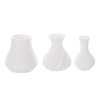 Mini Vase White Pla Dollhouse Accessories for Decoration 12Pcs Set