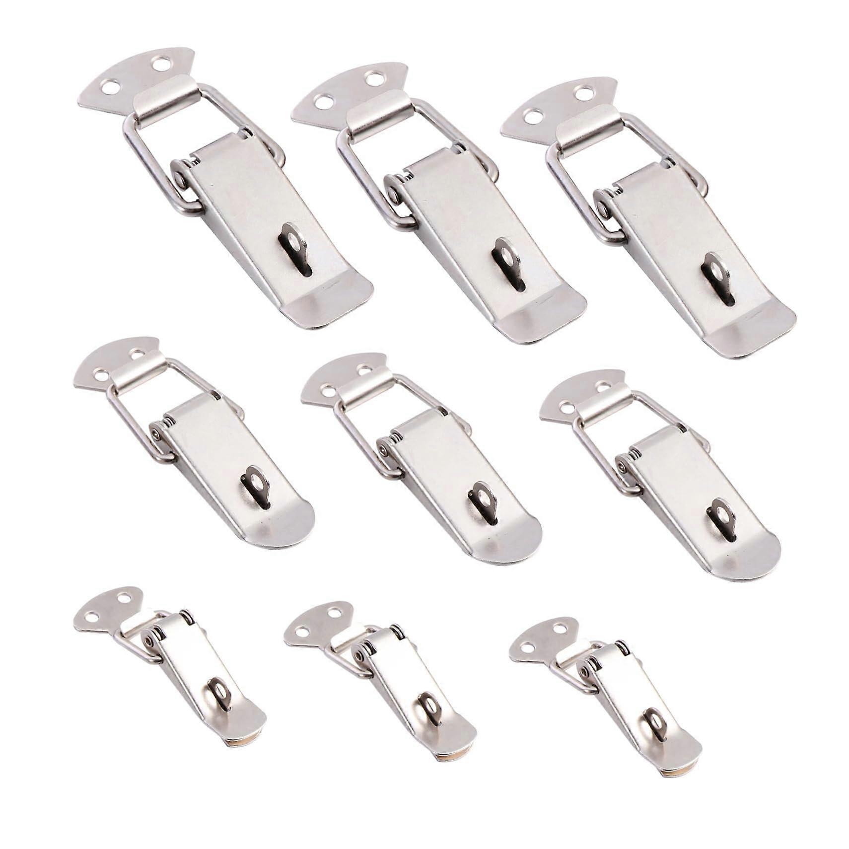9pcs Spring Loaded Toggle Hasp Latch with Lock Ring for Toolboxes Cabinets and Storage Boxes
