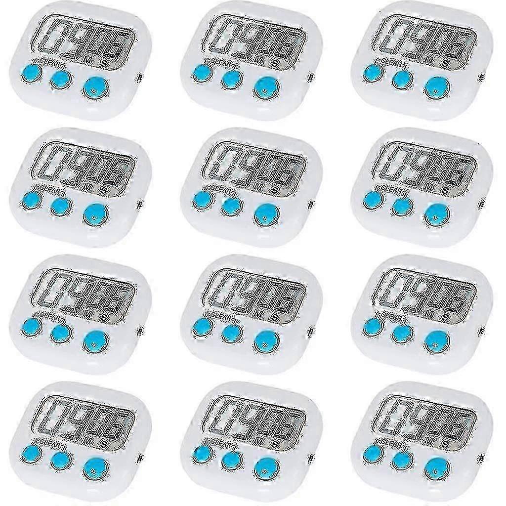 12 Pack Digital Kitchen Timer With On/off Switch, Loud Alarm C G