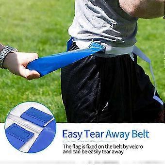 Flag Football Set, 10 Spieler Flag Football Gürtel und Flaggen Set, komplettes Indoor & Outdoor Training Set, Fußball Gürtel Kit