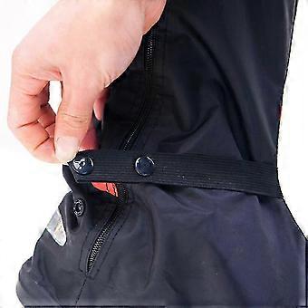 Waterproof Shoe Covers Reusable High Boots Galoshes Rain Shoe Covers(S)(Black)-inst