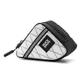 Taittuva pyörälaukku nailonista, kolmioputkikassi, valkoinen 0,25 l
