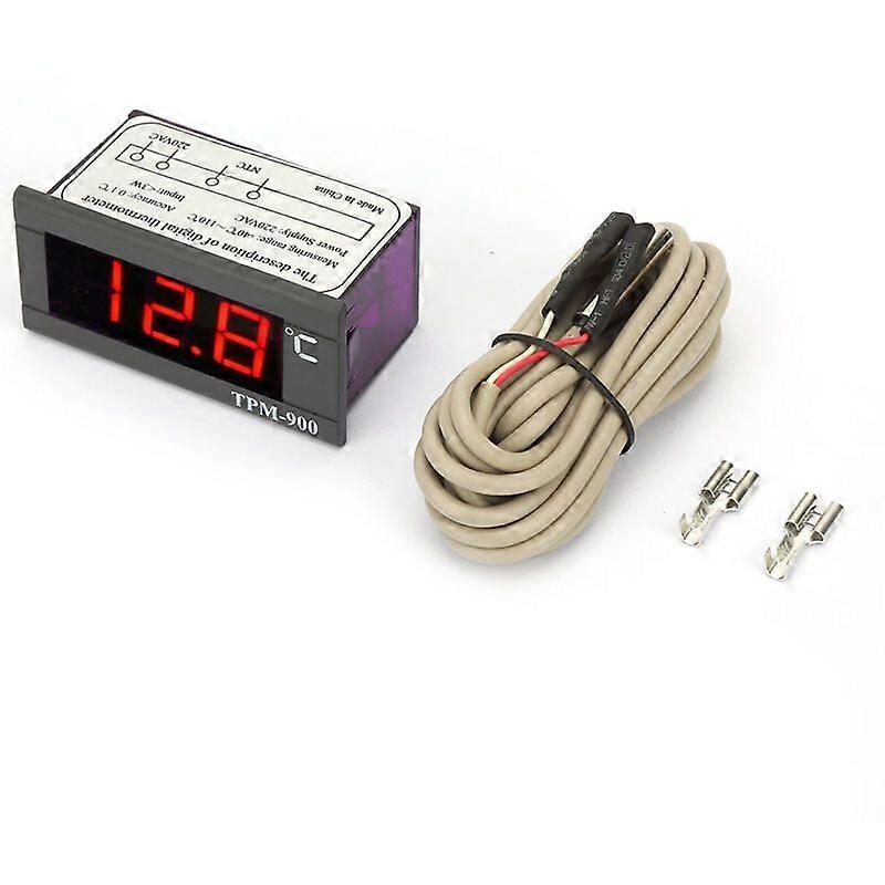 TPM-900 220V Digital Temperature Controller LED Panel with Sensor Thermostat Controller