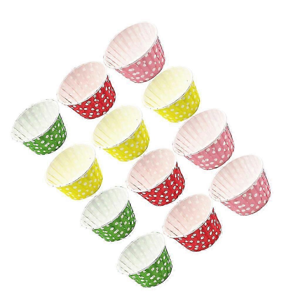 Assorted Color Baking Paper Cake Cups for Dessert Use 100Pcs