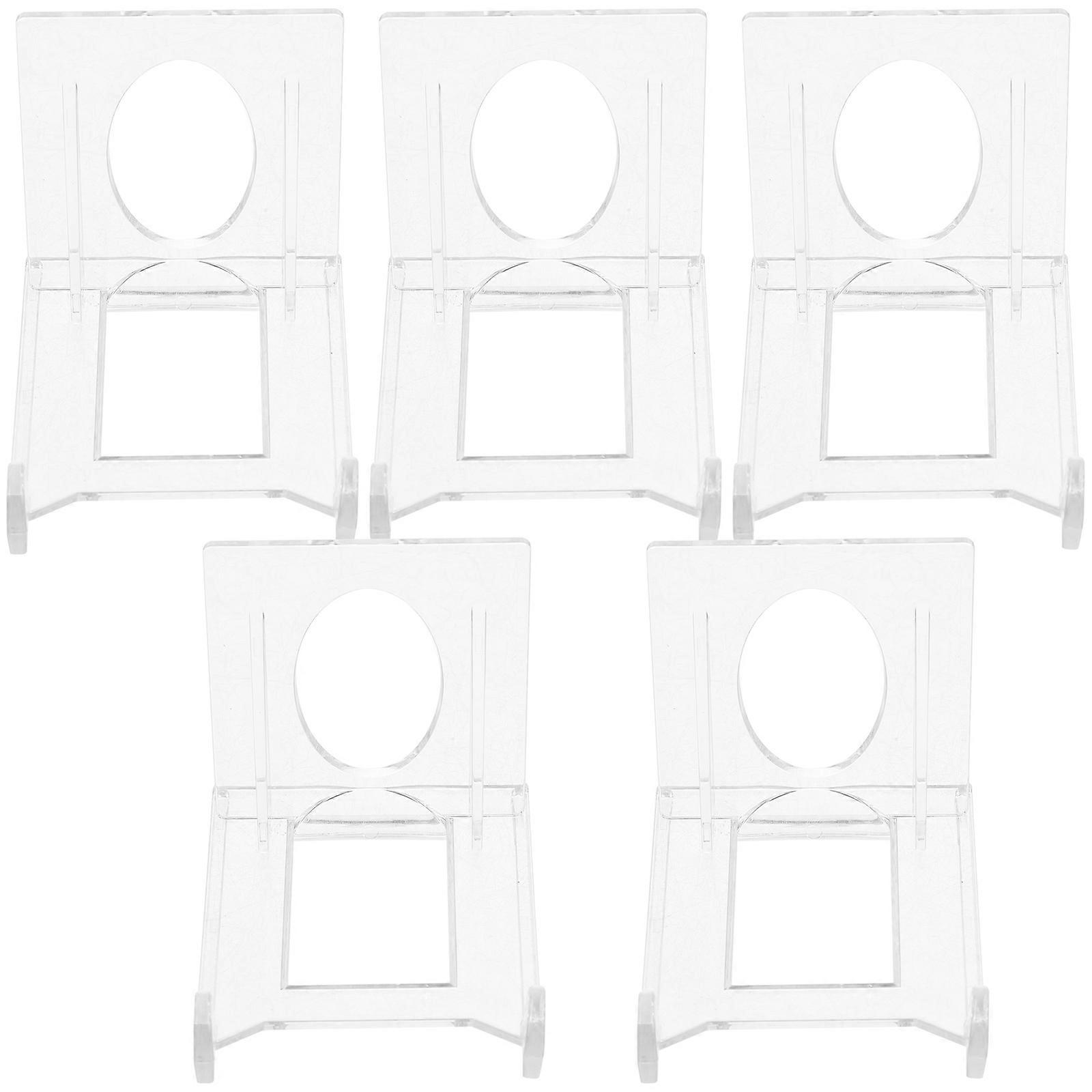 5Pcs Acrylic Display Rack for Display Transparent Cards Stand Set