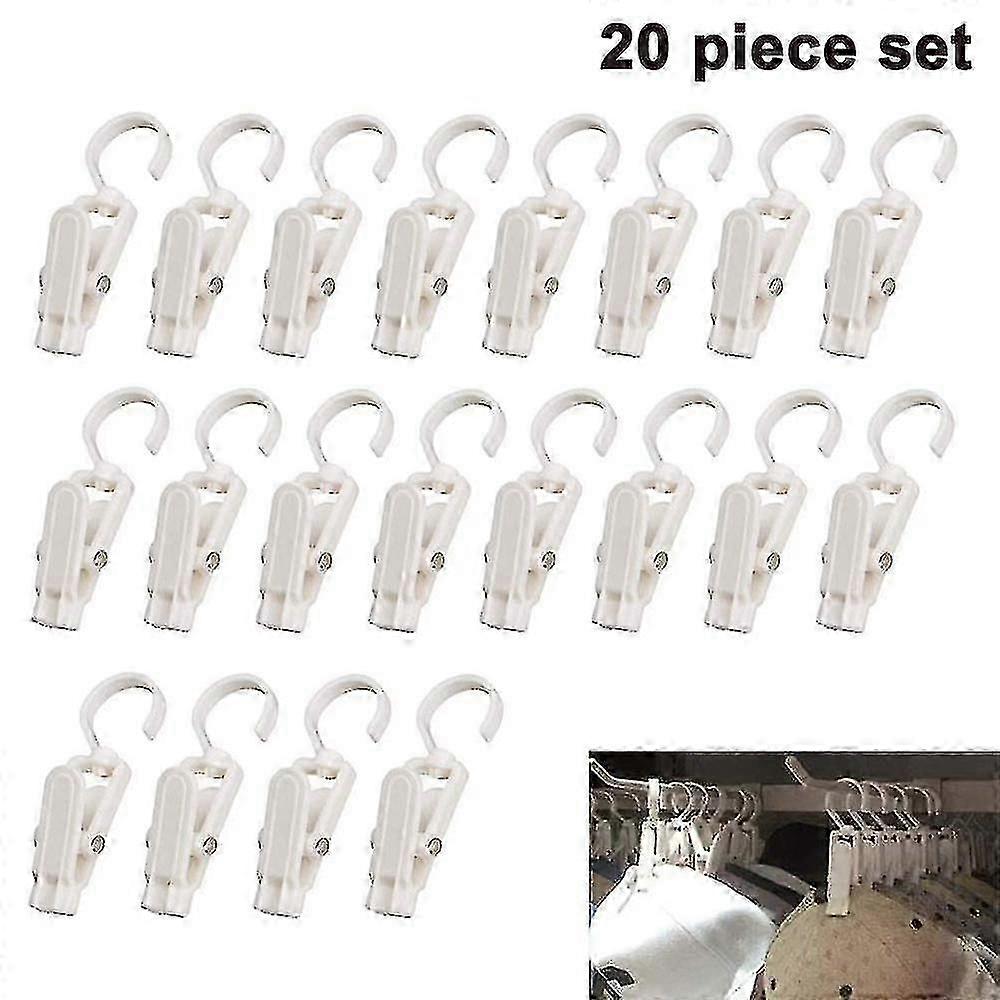 Set Of Plastic Clips(20pcs,white)