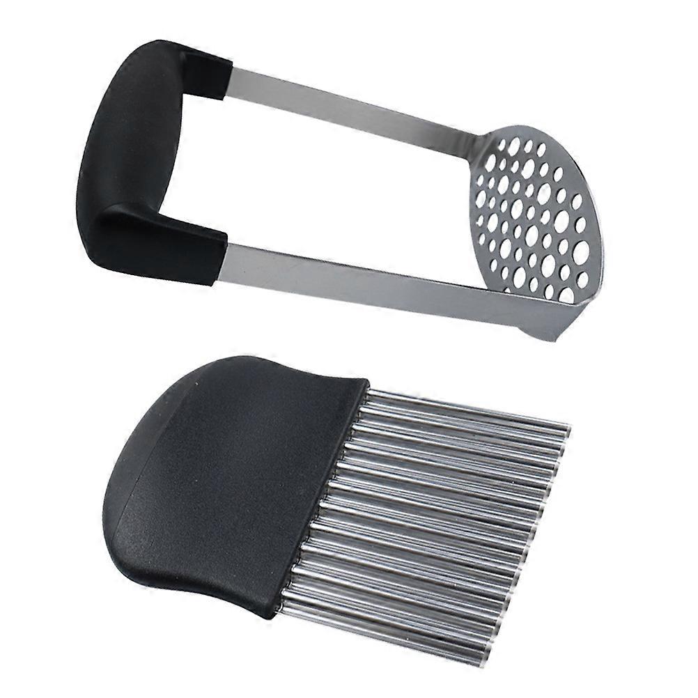 Potato Cutter and for Kitchen Use 2Pcs Convenient Black Set
