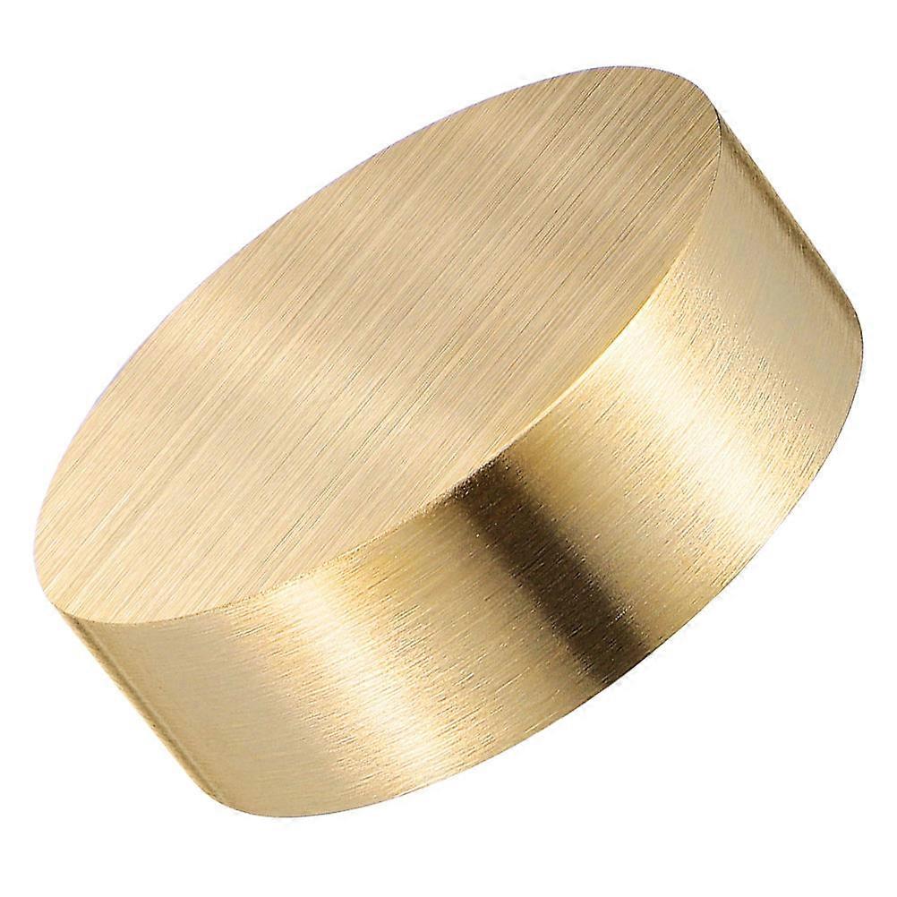 Brass Round Paperweight for Calligraphy 6Cm Solid Gold Writing Accessory