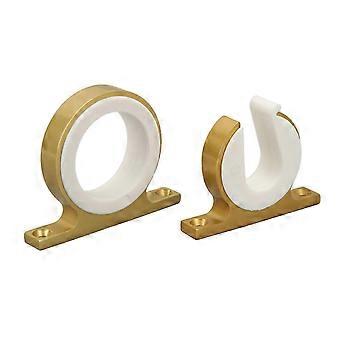 2 pezzi Porta canne da pesca per barca in alluminio, montaggio orizzontale/verticale, compatibile con imbarcazioni, camion, camper, colore oro