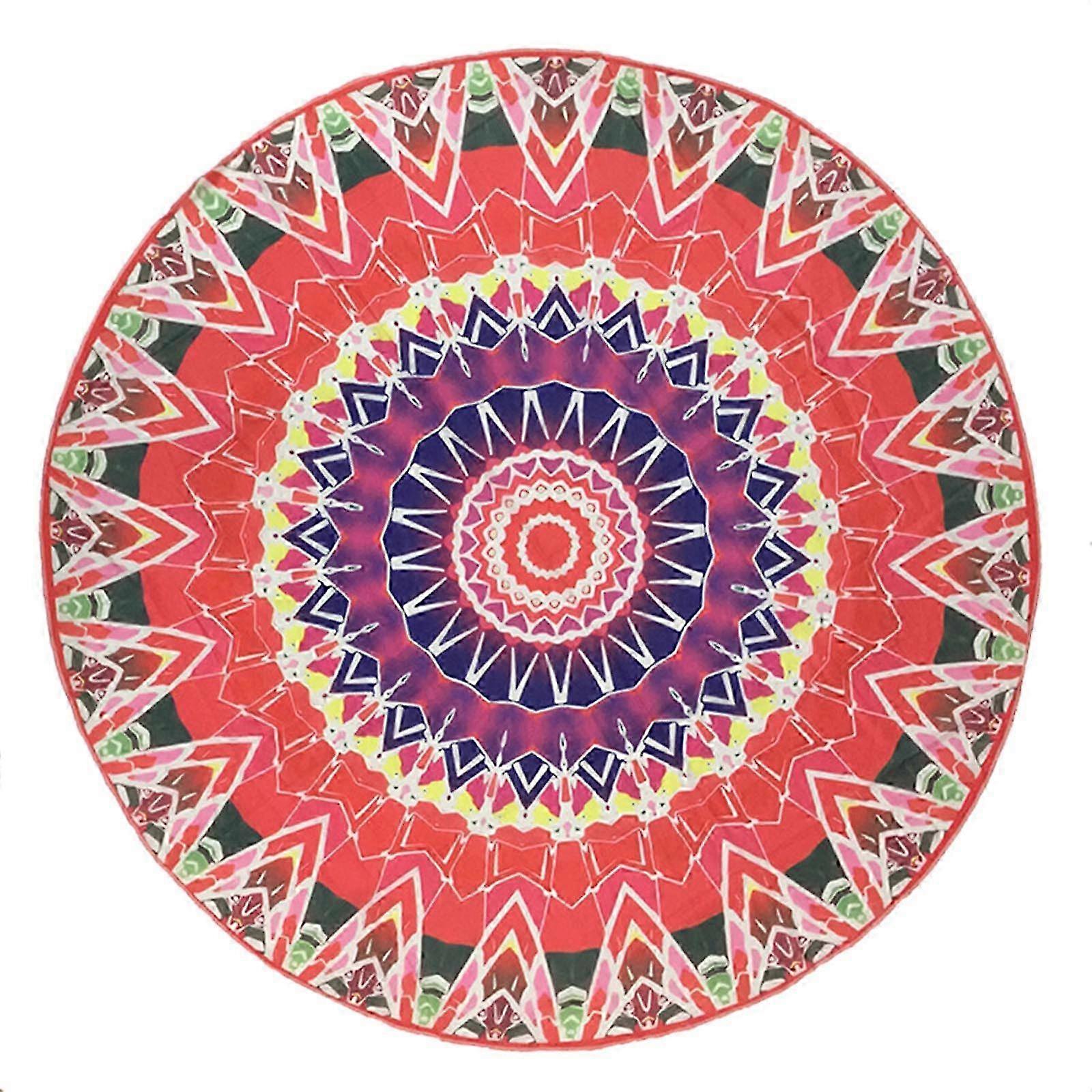 Round Mandala Quick-Dry Picnic Blanket