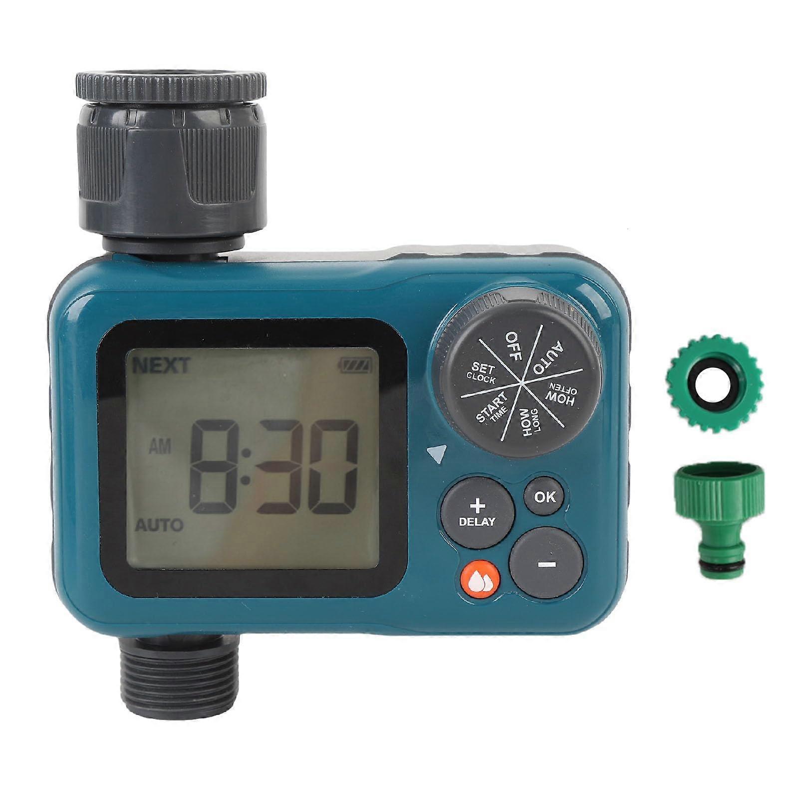 Digital Water Timer with Rain Delay Function, Automatic Watering Schedule, Programmable Sprinkler Timer for Garden Yard Lawn Outdoor