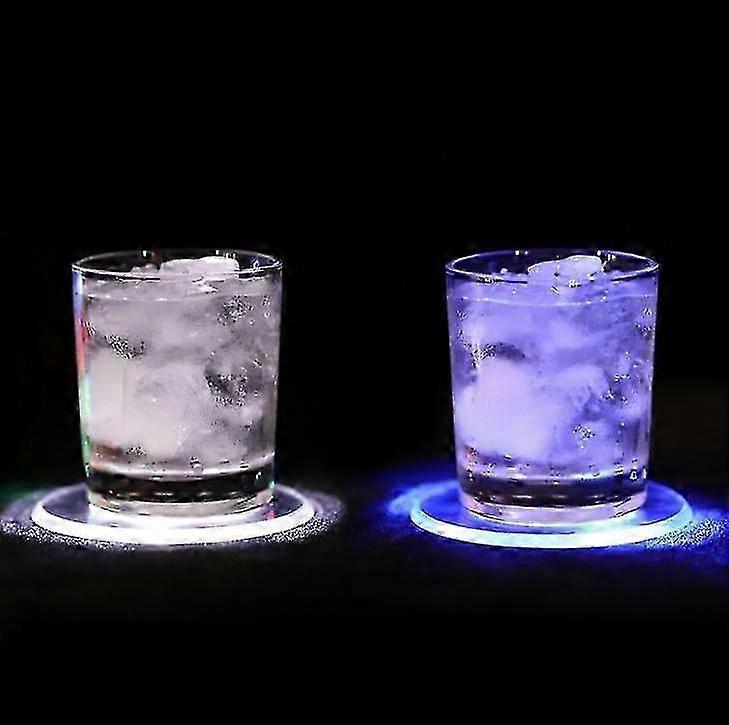 Led Colorful Coaster 2 Pcs Drinks Coasters