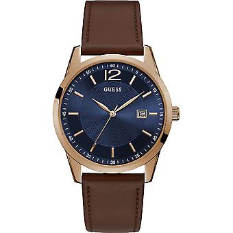Guess perry Watch for Japanese Quartz Analog Man with Cowskin Bracelet W1186G3
