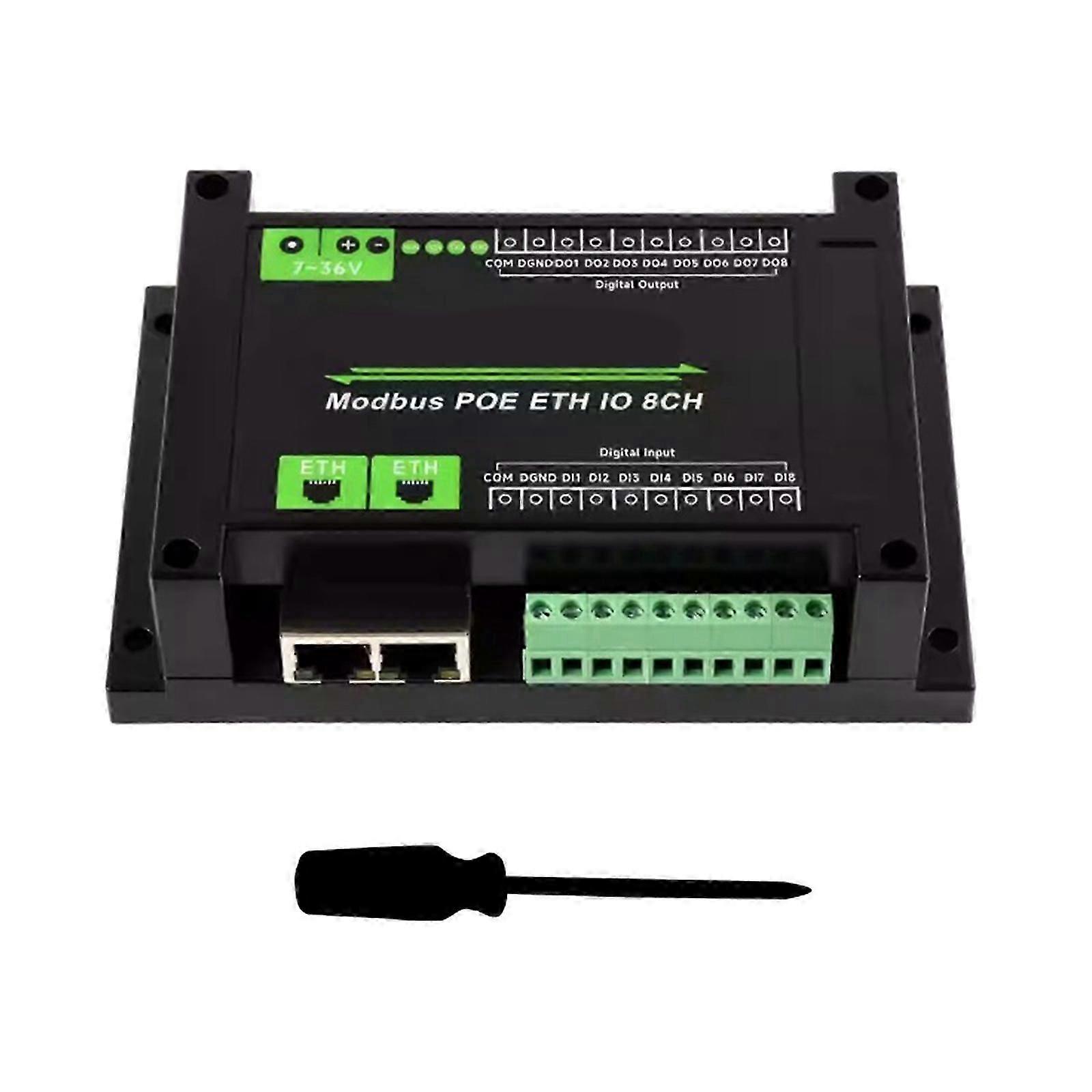 DIN Rail Mount 8Channels Digital IO Module with Opticaled Isolation, Multicolor