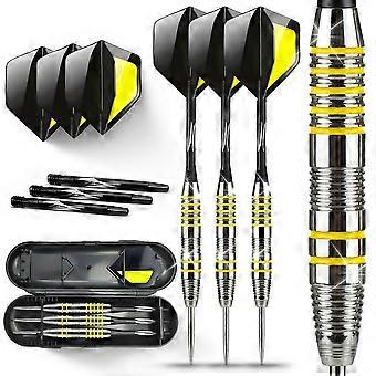 Professionele dartset met stalen punt, 23 g, afneembare flights en schachten