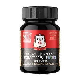 JungKwanJang Koreansk Rød Ginseng Ekstrakt Kapsler Plus, 30 bløde kapsler.