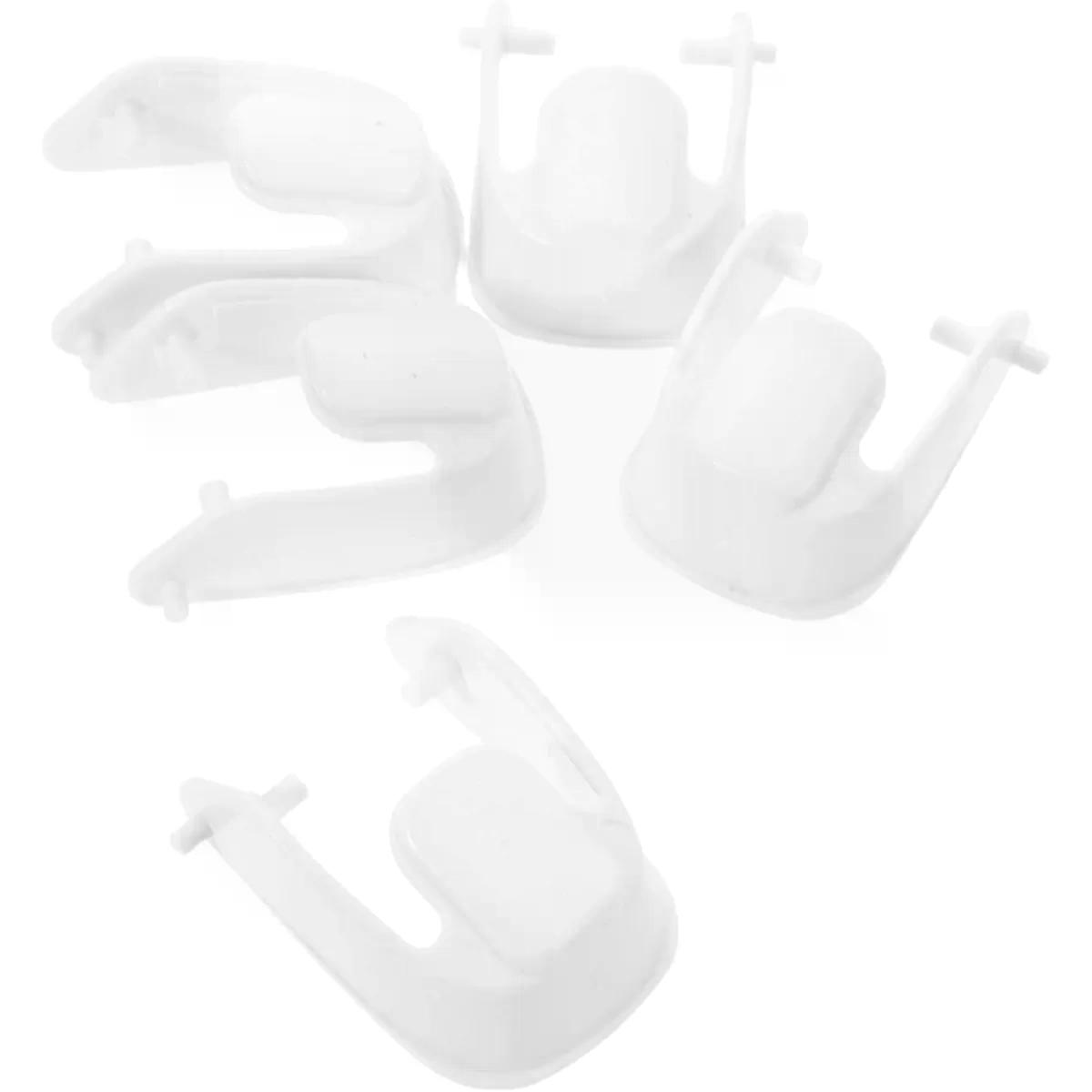 5pcs Plastic White Automatic Toothpaste Dispenser Push Rods