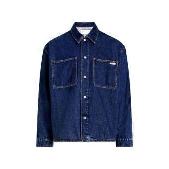 Calvin Klein Mens Jeans Front Pocket Relaxed Fit Denim Jacket