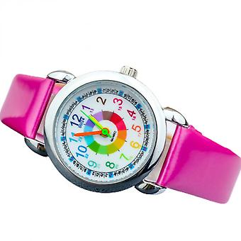 Veeki Digital horloges voor kinderen, jongens en meisjes. Kinderriem horloge kleur woord kleur cirkel quartz horloge. Gemakkelijk te lezen en gemakkelijk te leren tijd (ro