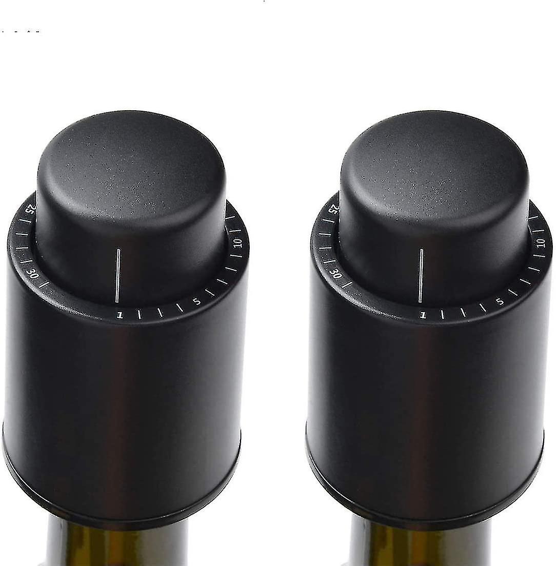 2pcs Wine Bottle Stopper Vacuum With Time Scale Record,vacuum Stoppers