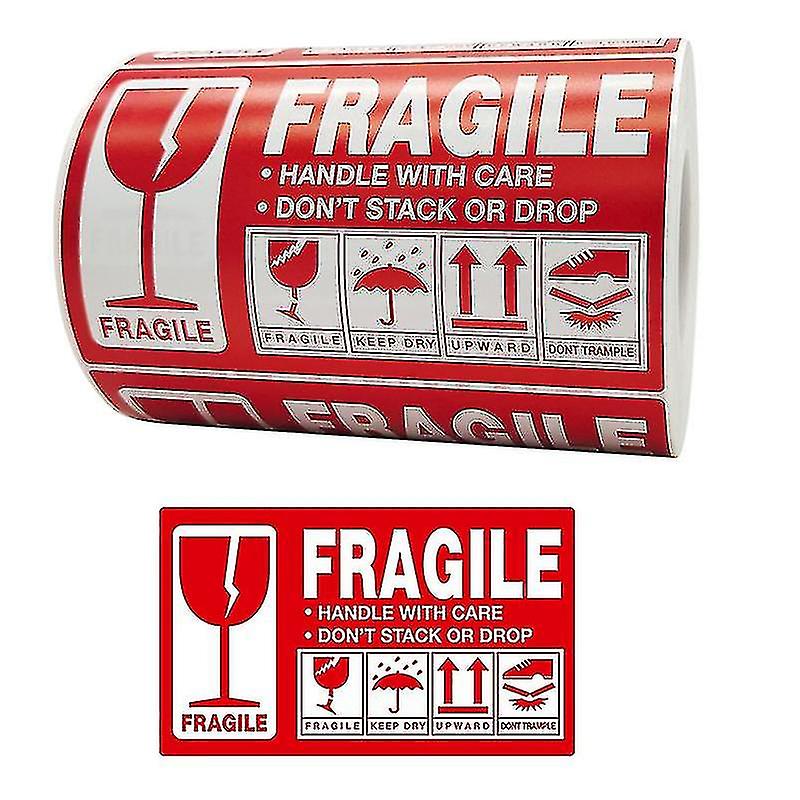 500pcs Fragile Stickers Warning Label Sticker Handle With Care Don't Stack Or Drop Sticker Shipping Express Label For Goods
