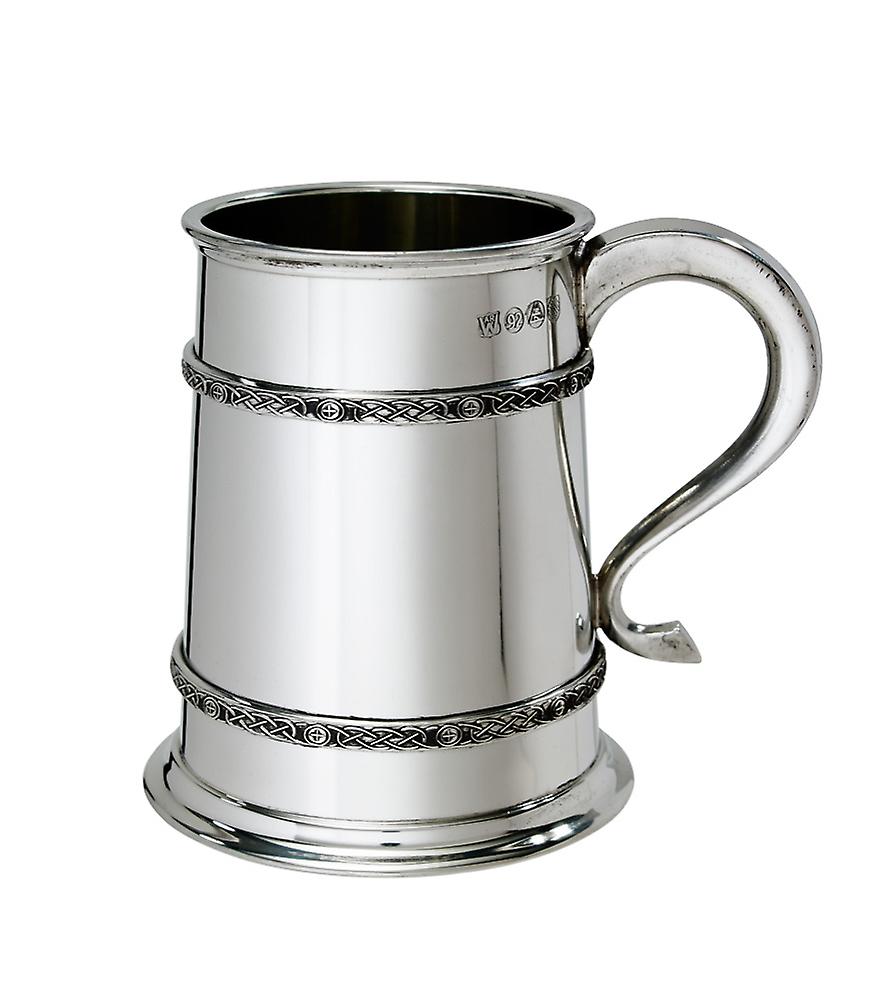1 Pint Double Celtic Bands Pewter Tankard