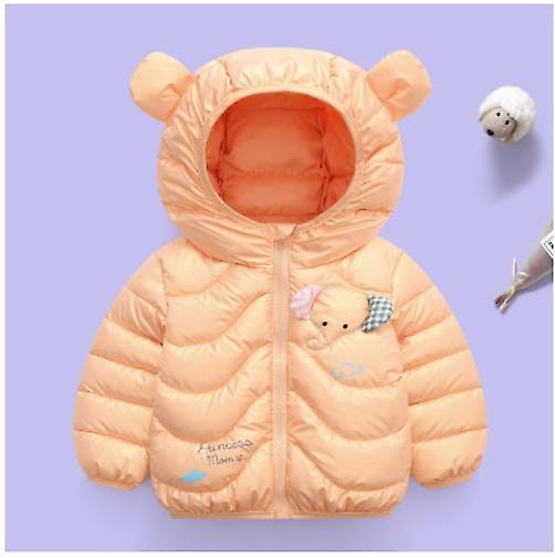 Children's 2023 Autumn And Winter New Arrival Down Jacket Boys And Girls Colorful Cotton Coat Children's Cartoon Elephant Short Jacket