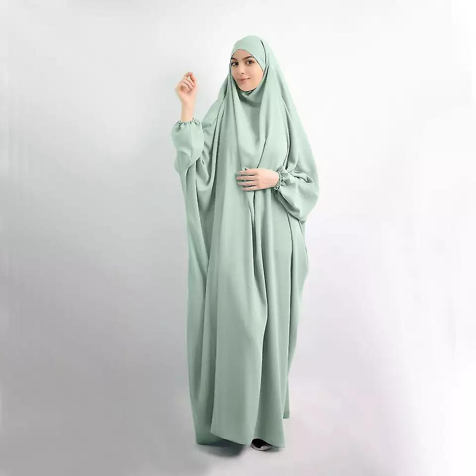 1 قطعة المرأة اللباس الإسلاميفستان صلاة رمضانالحجاب مع هود عباية دبي غطاء كامل رداء الإسلام