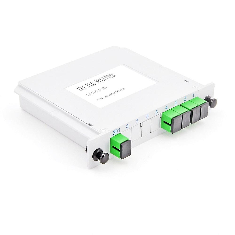 Sc Apc Plc 1x4 Fiber Optical Box Ftth Planar Lightwave Circuit Splitter Splitter Box With 1*4 Plc Cassette Splitter Box