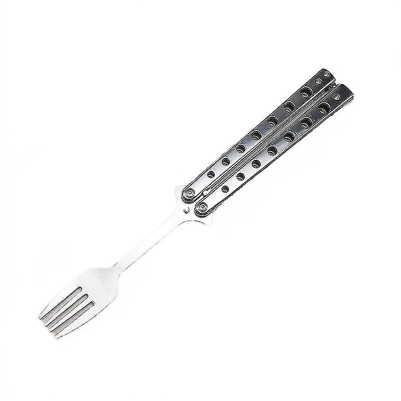 1pcs Butterfly Portable Fork Training Folding Practice Portable Coffee Tableware|forks