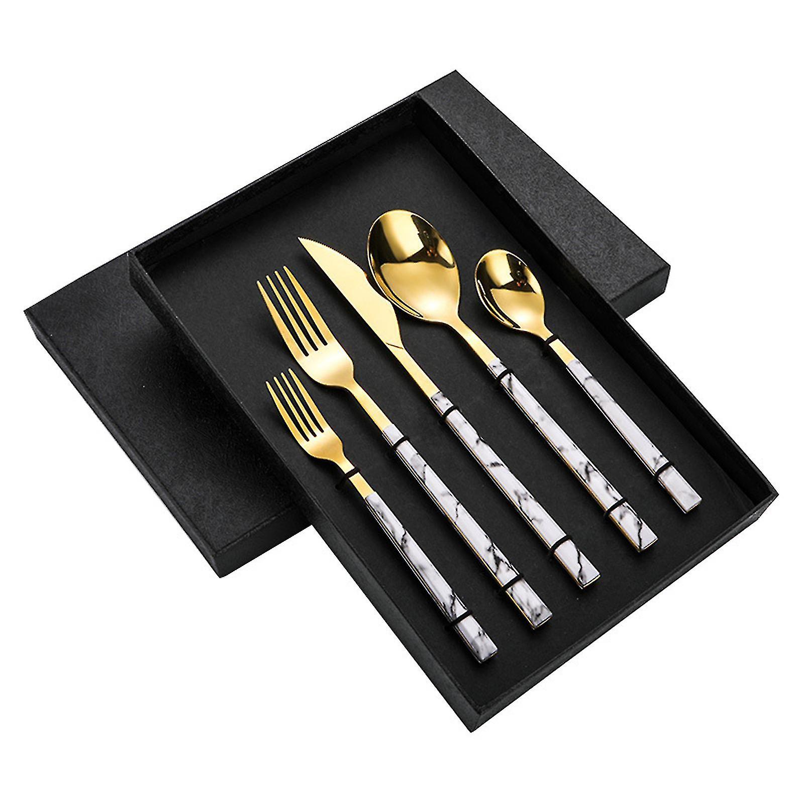 Stainless Steel Cutlery Set Cutlery Set Kitchen Tableware Dinner Tableware Creative Mirror Polished Fork Spoon Knife Set