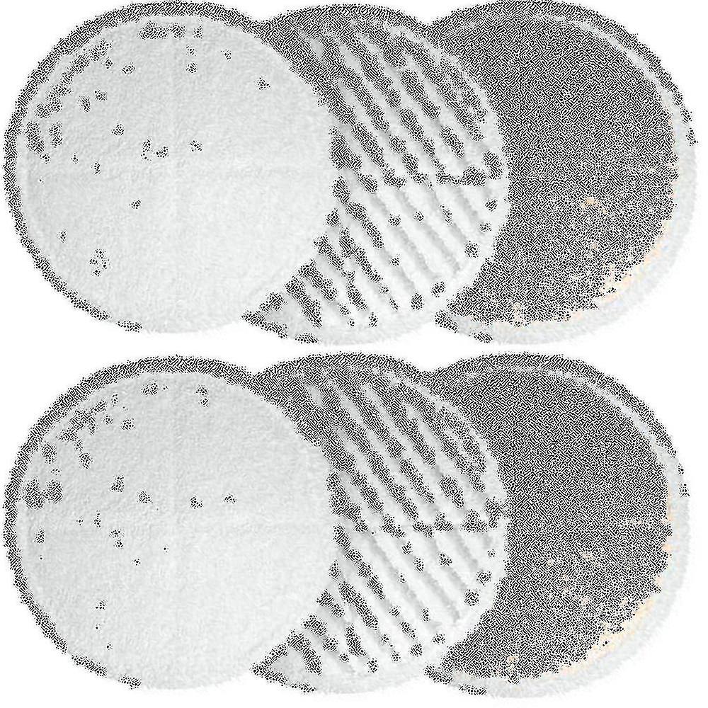 6 Pack Mop Cleaning Pad Kit Replacement Pads For Spinwave 2039a 2124