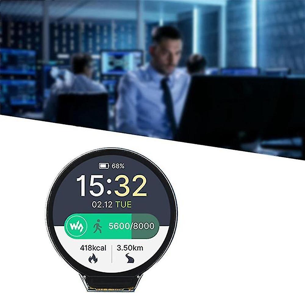 For Raspberrypi Rp2040 Microcontroller Development Board With 1.28 Inch 65k Ips Circular Lcd+senso
