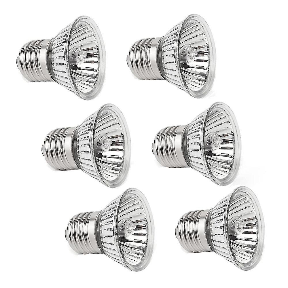 6 pak varmepærer 50w Uva Uvb lamper til krybdyr, skildpadder, slanger