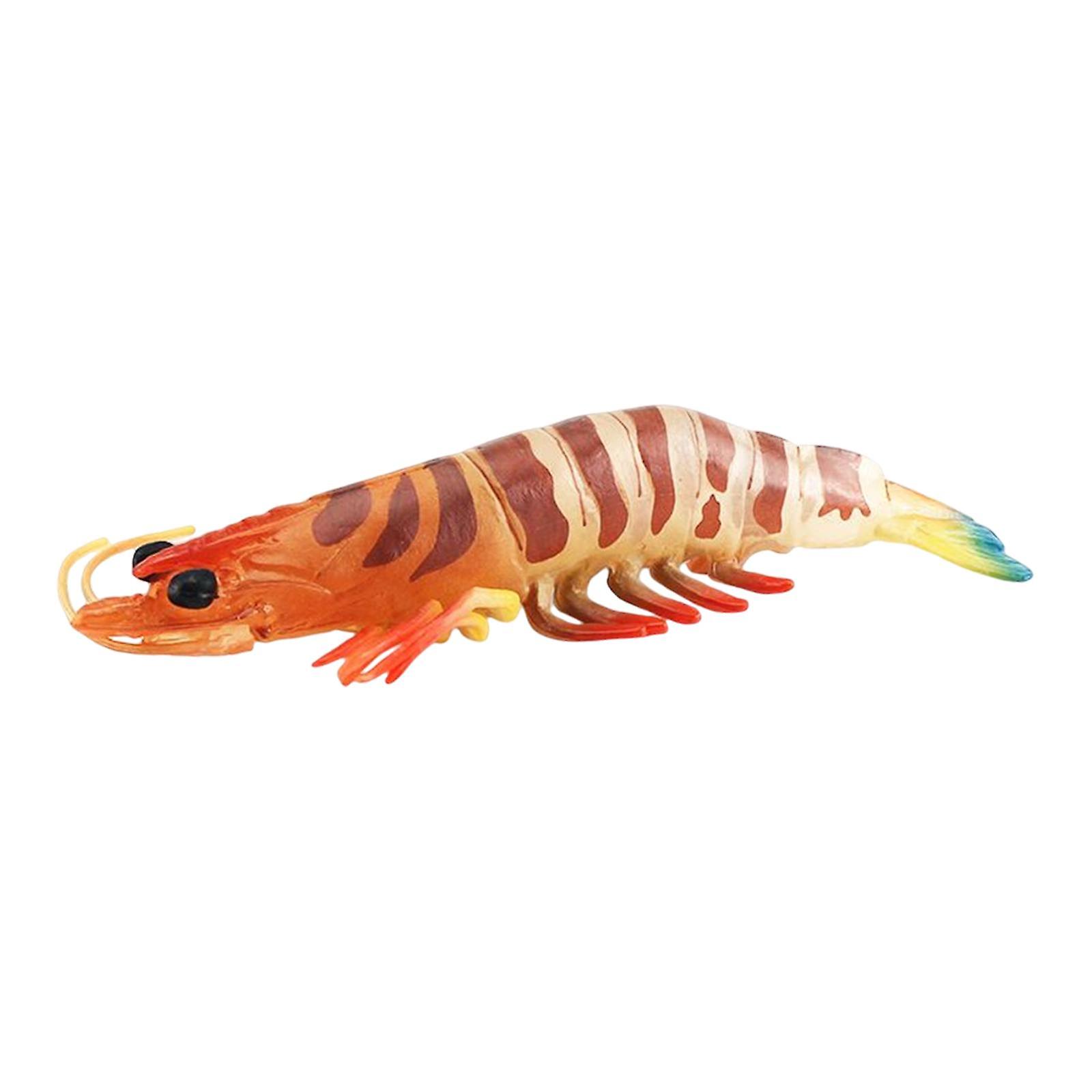 Realistic prawn Creatures Toy Figures Cognitive Early Learning for Teaching orange 38g