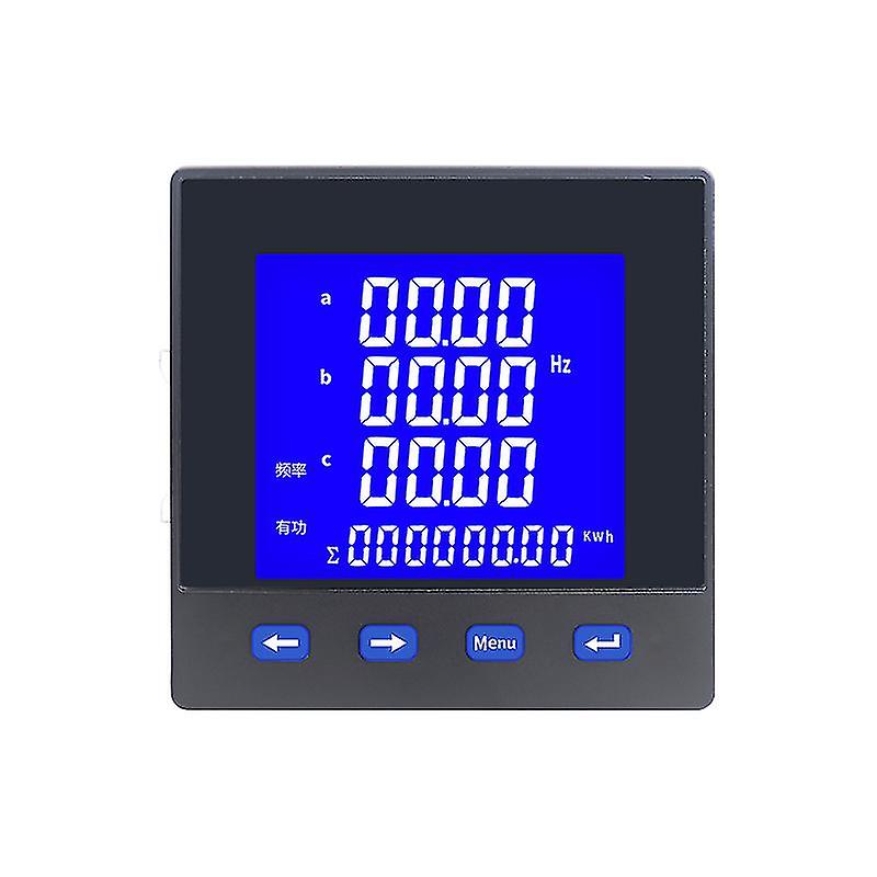 trefaset lcd multifunksjons strømmåler med Rs485 0,5 klasse V A W Va Hz var Kwh
