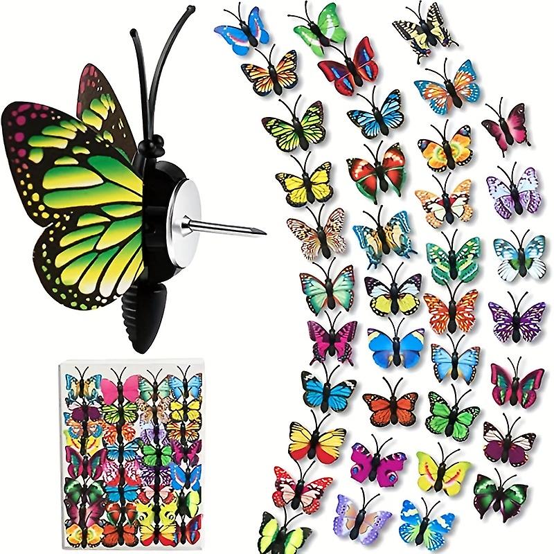 20szt Stereoskopowe 3d Butterfly Pushpins - idealne do dekoracji tablic ogłoszeń, zdjęć, wykresów ściennych i więcej!