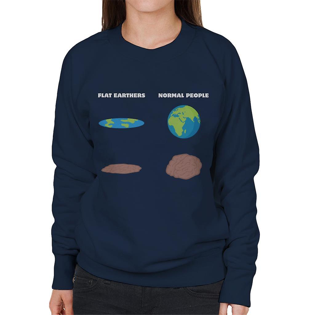Hjernen av flat earthers flat Earth kvinner ' s Pullover