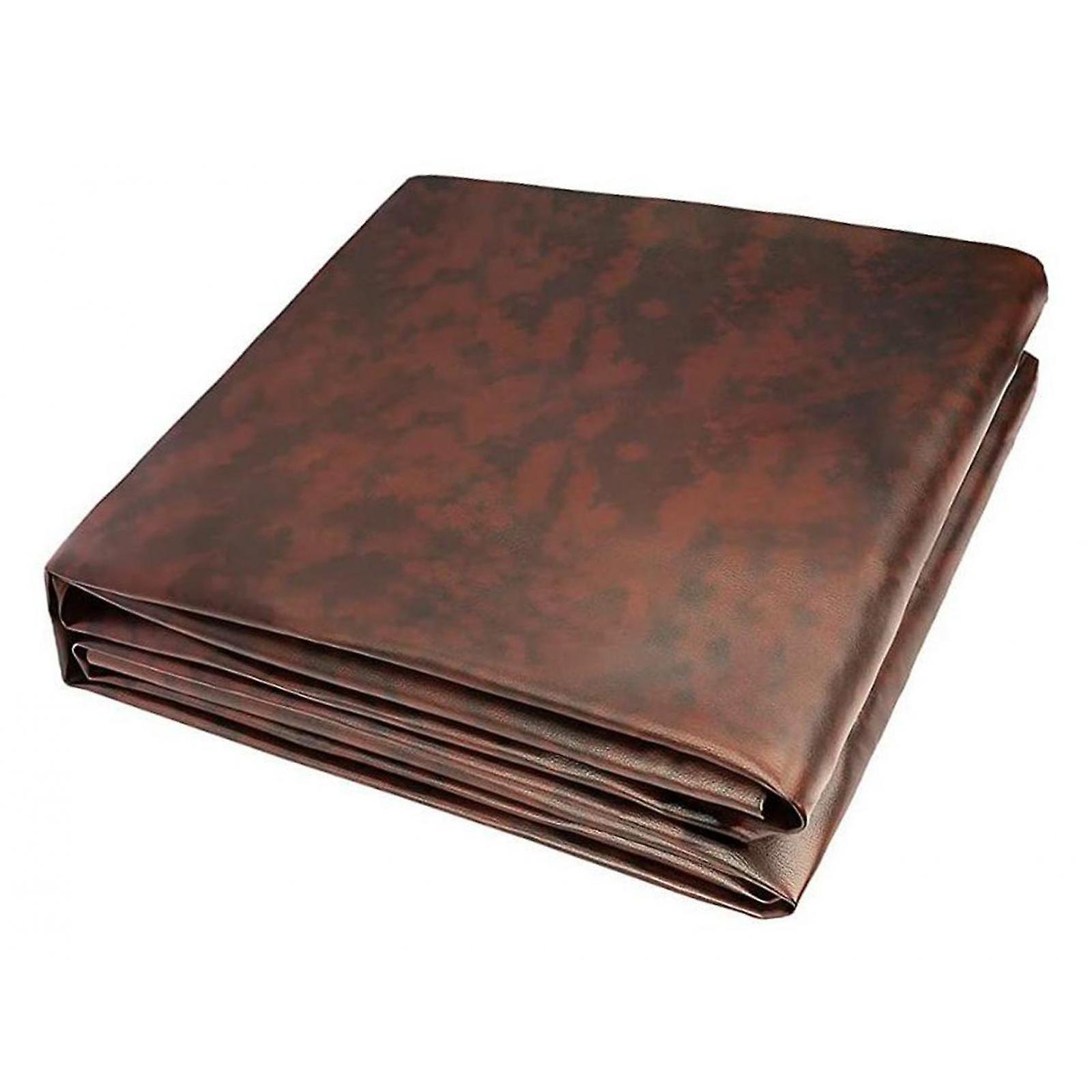 Housse de table de billard Housse de table de ping-pong en cuir latex pour toutes les saisons Brun 8 pieds