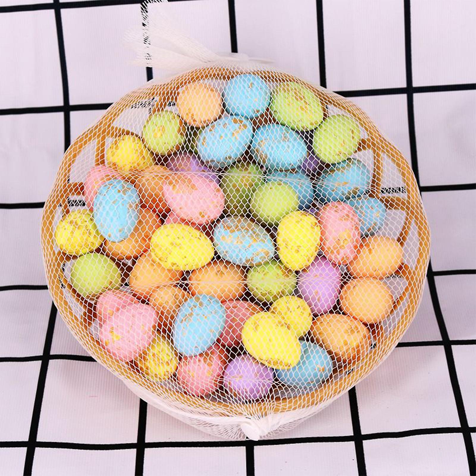 50 Pcs Easter Colorful Small Eggs Attractive Reusable Easter Mini Eggs For Easter Diy Crafts