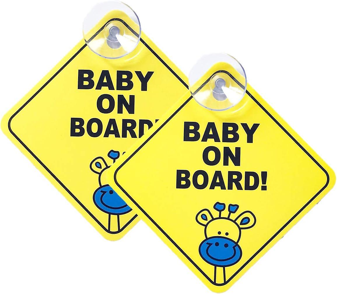 2 Pcs Magnetic Reflective Warning Signs for Stroller