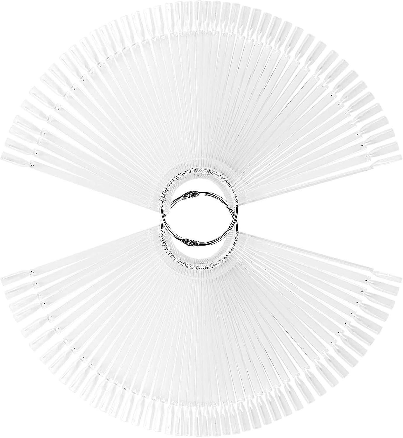 200 Pieces Chart How-to Manicure Tips, Transparent Chart Palette Makeup Stick Shape