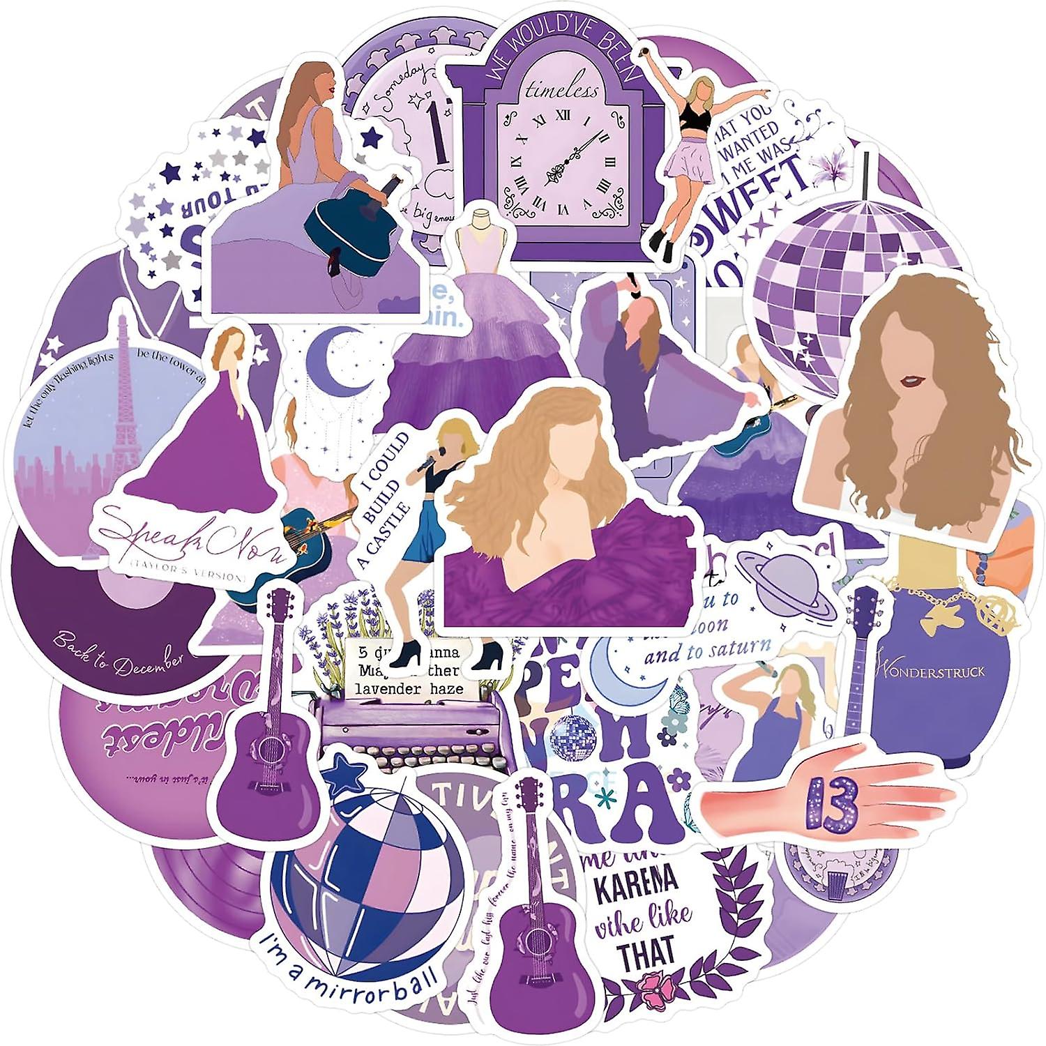 Heytea 60PCS Taylor Stickers Swift Stickers Pop Singer Decal Waterproof Stickers Music Stickers Aest