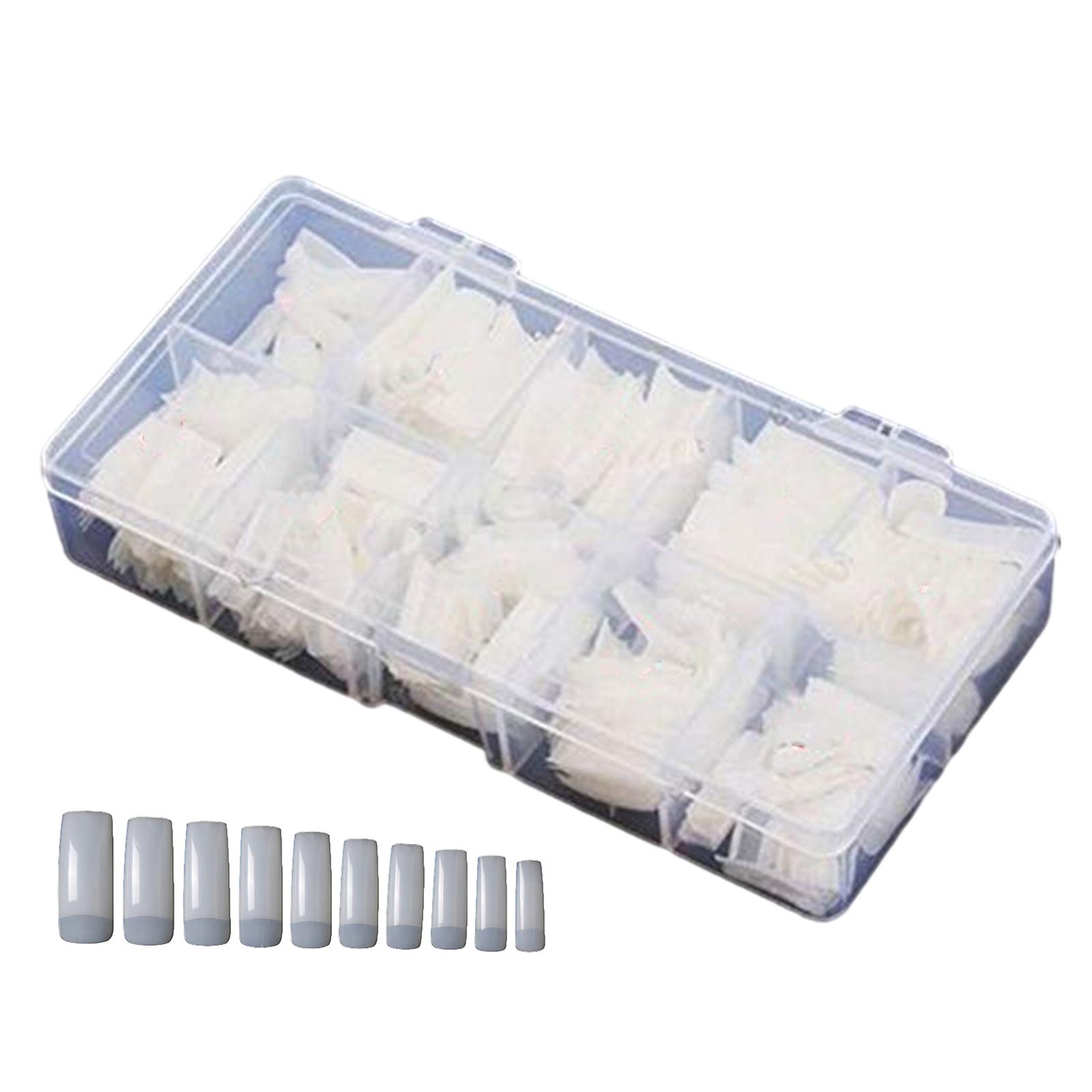Half/Full/French Nail Tips Kit for Gel Extensions 500pcs False Nail Tips with Box