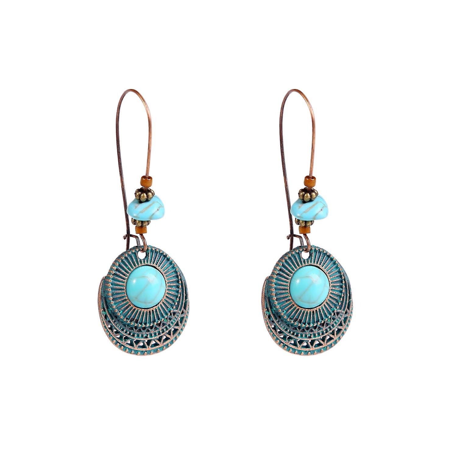 E1911-13 Turquoise Ethnic Style  Earrings E1911-13