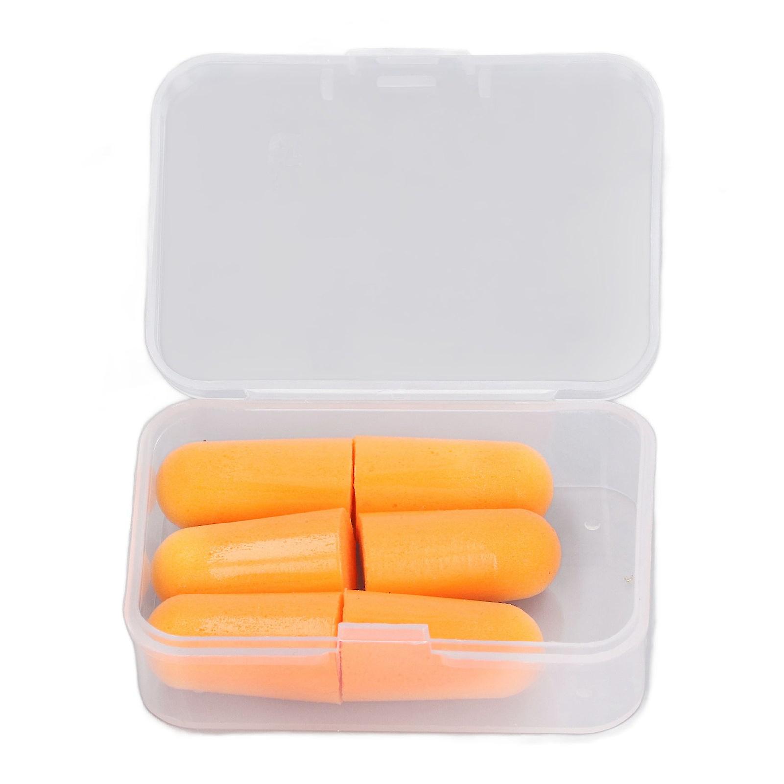 6pcs Portable Sound Blocking Foam Earplugs Orange Soft Noise Cancelling Earplug for Hearing Protection