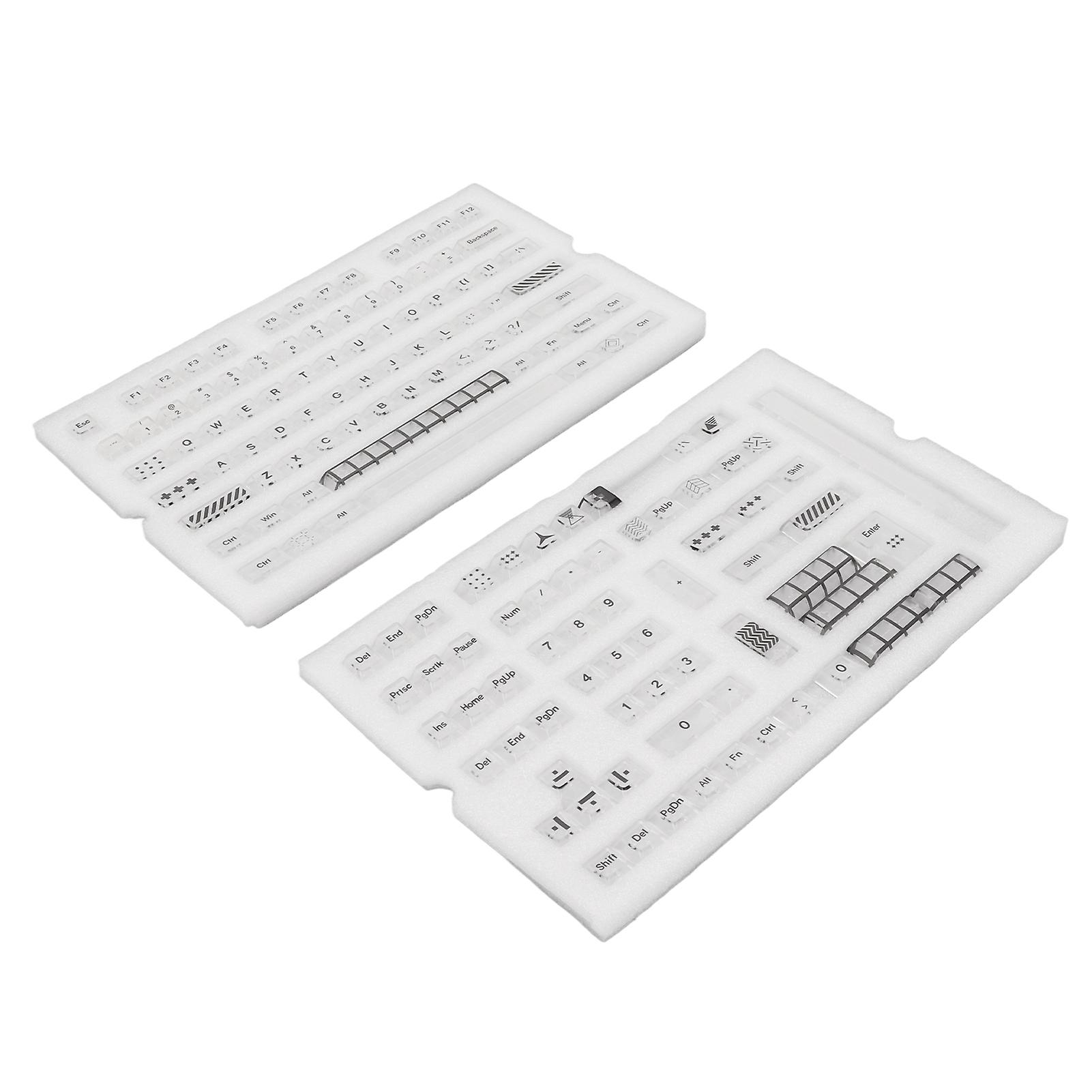 145 Keys Clear Transparent ABS Keycaps Set with Puller DIY
